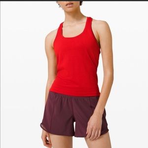 Red Lululemon Swiftly Tech Racer Length Tank Top